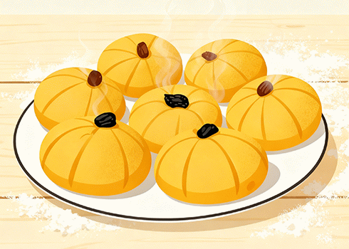 老家南瓜，揉成香甜馒头