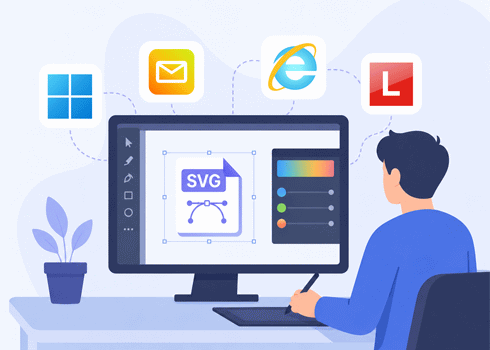 UserAgent图标的SVG化尝试：从纯色到渐变与高光
