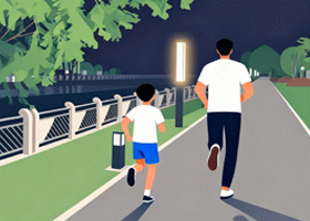 运动与减肥：一场“父子跑”