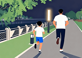 运动与减肥：一场“父子跑”