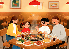 温馨家庭聚餐，迎接2024年